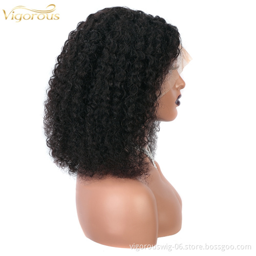 Vigorous vendors colored wet curls water wave 150% density brazilian styles 100% human hair glueless hd lace front wigs